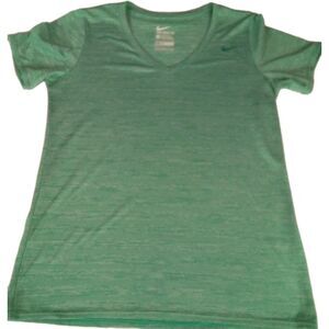 Women's Green Nike Dry Fit T-shirt V-neck‎ Size Large